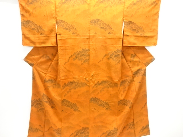 未使用品　遠山に樹木模様付け下げ小紋着物